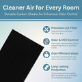 Fresh Headquarters 6-Pack Carbon Filters for Cat Litter Box – Litter Box Filter Replacement, Activated Charcoal Filter, 4.25" x 6.5" Pre-Cut, Compatible with Van Ness Models, Made in USA