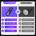 DARKBEAM UV Flashlight 365nm & 395nm Black Light Woods Lamp Ringworm 2 Pack