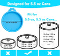 COMTIM Cat Food Can Covers Lids for 5.5 oz Cans, 2 Pack Silicone Cat Food Can Lids for 5.5 oz 5.3 oz Cans...Pet Food Can Covers Reusable Can Toppers Savers for Wet Food