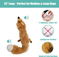 SPOT Skinneeez Fox 23-Inch Stuffing-Free Plush Dog Toy – Realistic Design with 2 Squeakers – Durable, Soft Polyester for