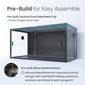 Phailozoo 120 Gallon Reptile Tank, Stackable 4x2x2 Reptile Enclosure