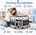 Portable Pet Playpen for Cats & Puppies, Indoor Outdoor Use. Pop-up Foldable Tent for Travel Storage, Ideal for pet Acti
