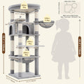 Heybly 53.1" Corner Cat Tree for Large Cats – Interactive Play HCT029W