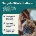Vetnique Dermabliss Chlorhexidine Spray for Dogs and Cats with Ketoconazole, Antibacterial Antifungal for Hot Spots and Yeast, Alcohol-Free No-Sting Itch Relief, 8oz
