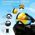 Dog Goggles UV Protection for Medium Large Breeds Rainbow PC Lens Soft TPU