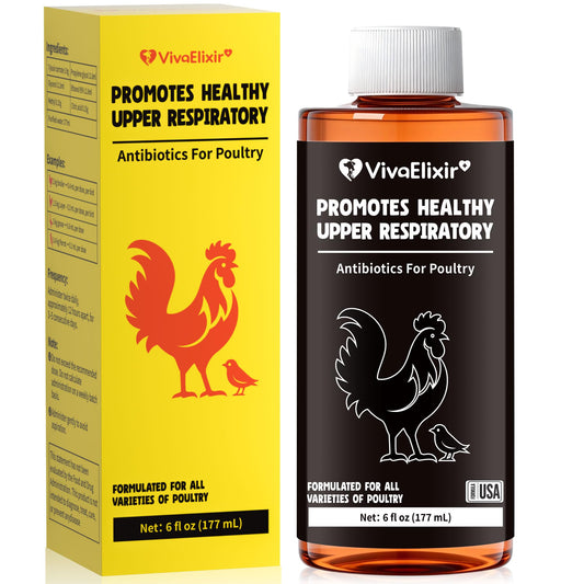 Respiratory Aid for Poultry - Chicken Supplement - Drinking Water Additive - Supports Respiratory Health in Roosters - Suitable for All Birds - 6 oz Dropper - Made in USA
