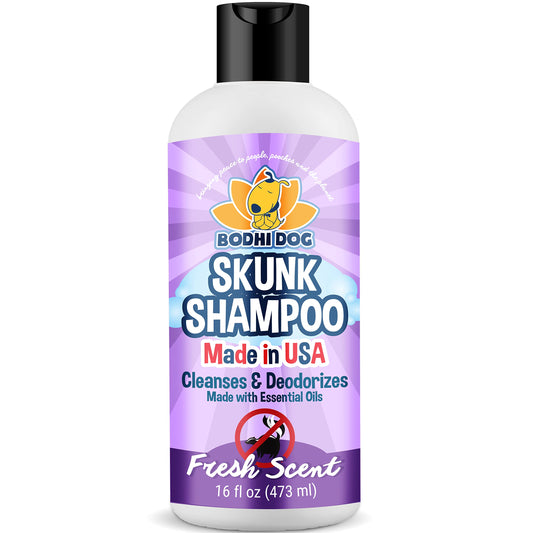 Bodhi Dog Skunk Shampoo | Skunk Smell Odor Remover Cleans & Deodorizes Using Essential Oils for Dogs & Cats | Made in USA | 16oz (473ml)