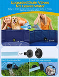 VISTOP Jumbo Foldable Dog Pool, Hard Plastic Shell Portable Swimming Pool for Dogs Cats and Kids Pet Puppy Bathing Tub Collapsible Kiddie Pool (97inch.D x 15.7inch.H, Blue)
