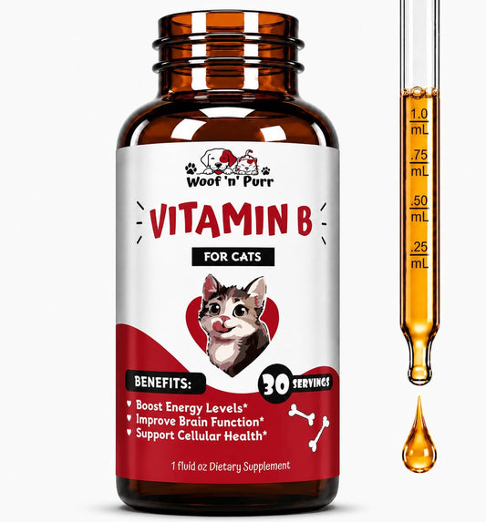 Vitamin B for Cats - B12 for Cats - Vitamin B12 for Cats - Cat Vitamins - Cat Vitamins and Supplements - Vitamins for Cats - Cat Appetite Stimulant - Appetite Stimulation for Cats - 1 fl oz