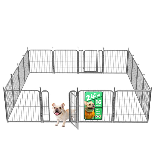 FXW Aster Dog Playpen Designed for Yard, 24inch 16 Panels