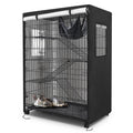 Colewin Catio Cover, 37" L x 23.5" W x 50" H Waterproof Cover for Outdoor Cat Enclosure, 420D Cat Cage Cover for Homey Pet Cats Cages, Black (Catio Not Included)