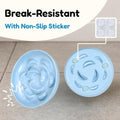 Unbreakable Slow Feeder Bowl for Cats and Small Dogs- Cat Plates for Wet & Dry Food- Melamine Puzzle Cat Bowl for Slow E