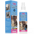 QMJUDB Natural Cat Deterrent Spray, 8.45 FL Oz Cat Repellent Indoor for Cat and Kitten, Anti-Scratch Cat Training Spray for Furniture, Curtain, Floor & Plant, Indoor & Outdoor Use