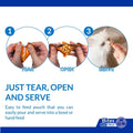 INABA Churu Tidbits for Cats, Soft & Chewy Churu Filled, Baked Chicken Cat Treats with Taurine & Green Tea Extract, 0.42oz per Pack, 8 Packs Total, Tuna & Salmon Recipe