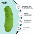 Huxley & Kent Plush Cat Toy - Interactive Catnip Toy for Cats & Kittens - Soft with Crinkle & Catnip - Fun Indoor Play - Pickle