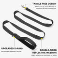 Joytale Dog Leash, 6 FT Double-Sided Reflective, Padded Handle Nylon Heavy Duty Leashes for Medium & Large Dogs Walking, Black