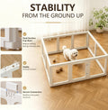 Jalove Acrylic Dog Playpen Indoor, 24“ H Plastic Pet Playpen with Door, Clear Pet Play Pen for Puppy Rabbit, Easy Assemble Dog Pen, Preferable for Small Cage, White 10 PCS