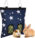 Upgraded Rabbits Hay Feeder Bag for Bunny, Guinea Pigs, Chinchillas - Hanging Washable 2-Hole Hay Dispenser with 600D Ox