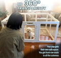 Transparent Indoor Dog Playpen with Safety Lock, Indoor Dog Fence for Small & Medium Pets | Secure, Stylish, Easy Clean 