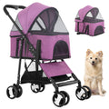 BestPet Pet Stroller Premium 3-in-1 Multifunction Dog Cat Jogger Stroller for Medium Small Dogs Cats with Folding Lightweight Travel & Detachable Carrier,Purple