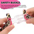 Mile High Life Leopard Dog Harness Collar Leash Set, Adjustable No Pull Dog Halter Harness for Small Breed Dogs, Easy Control for Training Walking (Pink, XS Chest 9"-15", Neck 8"-12")