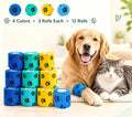 12 Rolls Vet Wrap Cohesive Bandages for Dogs, Cats, Horses & Other Pets