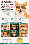 G003 Dog Pet Retro Glasses Hipster Nerd Costume Clear Lens Sunglasses Fits Medium Dogs 18-40 lbs (80s Black-Clear)