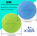 XIGOU Dog Flying Disc, 2 Pack Dog Flyer Toys, Soft Rubber Interactive Lightweight Flying Disc Dog Toy for Small Large Do