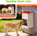 KHEARPSL Galvanized Automatic Dog Feeder Large Breed Dog Food Dispenser for Large Dogs, 25lbs Outdoor Pets Feeder Gravity Food Feeder