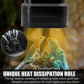 MECESOR Dual Reptile Lamp Fixture with Independent Switches, UVB & Basking Bulb Holder for Glass Terrarium Habitat - Rep