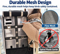 Birds Day Cockatoo Carrier Backpack-Parrot Travel Cage with Wooden Perch and Food Bowl, Stainless Steel Tray (Charcoal Gray, Cockatoo & Similar)