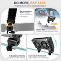 Dual-Head Aquarium Chiller Fan, Ultra-Quiet Fish Tank Cooler, 5-Speed Aquarium Cooling Fan Cools Water 3-7°F, Clip-on Wa