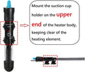 AQUANEAT Aquarium Heater, 100W Fish Tank Heater, Adjustable Submersible Water Thermostat with Digital Thermometer