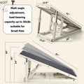 Pawzone Dog Ramp for Bed Couch with Upgraded Support, 3 Levels Height 14"-18" Pet Ramp Adjustable, 30LBS Capacity Dog Ra