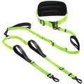 Hands Free Leash for 2 Large Dogs, No Tangle Waist Walking Bungee Leash, 6-8 FT Double Dog Leashes(50-150 lbs)