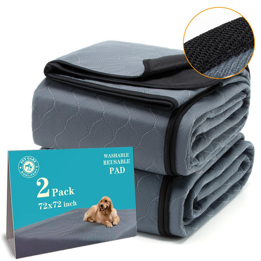Bunlitent Washable Pee Pads for Dogs 72x72, 2 Pack, Extra Large Reusable Puppy Pads, Dog Training Pads with Quick Dry, Large Anti-Slip Dog Pee Pads, Whelping Pads, Potty Pad