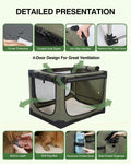 Veraste 33 in Collapsible Dog Crate for Medium Large Dogs, 4 Door
