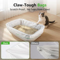 40 Count Cat litter Box Liners, 36" x 16" Large Extra Durable Heavy Duty Litter Pan Liner Bags with Drawstring Pre-Separated for Pet Kitty Litter Box Tray (Unscented)