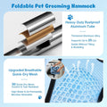 Foldable Pet Grooming Table Hammock, Suitable for Small Dogs and Cats, Pet Joint Protection, Stainless Steel Independent