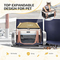 Lekereise Top-Expandable Pet Carrier 18x11x11Inch Delta American United Airline Approved Soft Sided Underseat to 15lbs T