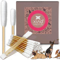 300 PCS 6 Inch Long Cotton Swabs in Box - Professional Large Cotton Swabs with Bamboo Handle - Double Sided Dog Ear Swab