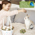 ERKOON Treats Rabbit Toys, 100% Edible Premium Timothy Hay Chew A Blocks for Rabbits, Chinchilla Treats, Chew Toys for T