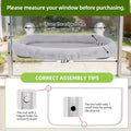 Zctitx Foldable Cat Window Perch,Inside Window Hammock for Cats with 4 Strong Suction Cups,Sturdy Metal Frame and Washable Soft Cover,Indoor Cat Bed - M