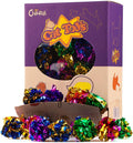 CHIWAVA 45PCS 1.6'' Mylar Cat Toy Ball Kitten Shiny Crinkle Crackle Balls