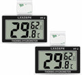 2packs Accurate Reptile Thermometer Hygrometer, Self‑Adhesive Digital Temperature Humidity Meter with ℃/℉ Switch, Mini L