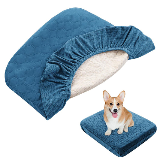 Nanbowang Waterproof Dog Bed Cover - Washable, Quilted Pet Pillow Replacement - Easy to Remove Hair - Lovely Puppy Bed for Dog/Cat 20x30 Black
