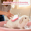 2-Pack Soft Silicone Massage Comb for Small Animals, Flexible&Skin-Friendly