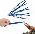 5-Pack Reptile Feeding Tongs Set - Hygienic Anti-Slip Blue Tweezers for Bearded Dragons, Lizards, Snakes, Aquariums & Sm
