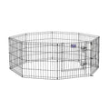MidWest Homes for Pets 24-Inch Exercise Pen, for Indoor and Outdoor Use, 16 Sq Feet of Play, Single Door Folding Dog Pen, with Large Door Opening & Secure Latch, Easy to Set Up, Foldable Dog Playpen