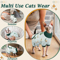DENTRUN Cat Surgery Recovery Suit Female Male, Soft Cone Alternative Onesie